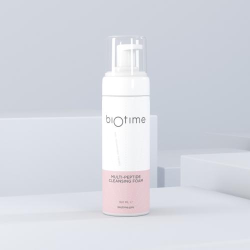 Биотайм Мультипептидная очищающая пенка, 160 мл (Biotime, Multi-Peptide), фото-3