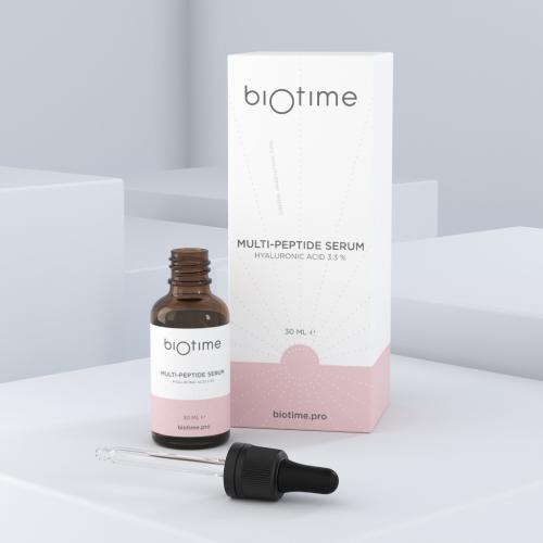 Биотайм Мультипептидная ревитализирующая сыворотка для лица, 30 мл (Biotime, Multi-Peptide), фото-2