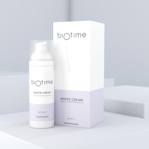 Биотайм Увлажняющий крем для борьбы с пигментацией, 50 мл (Biotime, White), фото-3