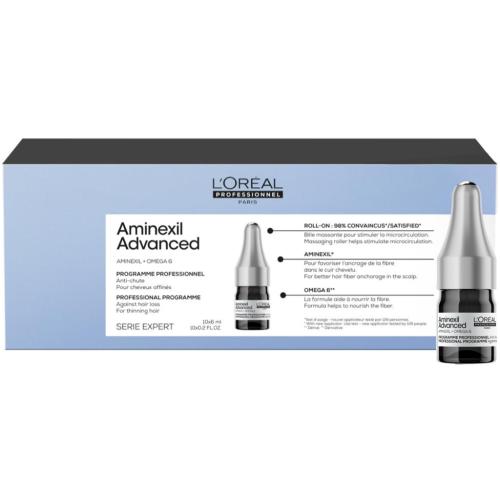 Лореаль Профессионель Программа Aminexil Advanced от выпадения волос, 10 ампул х 6 мл (L'Oreal Professionnel, Уход за волосами, Scalp Care)