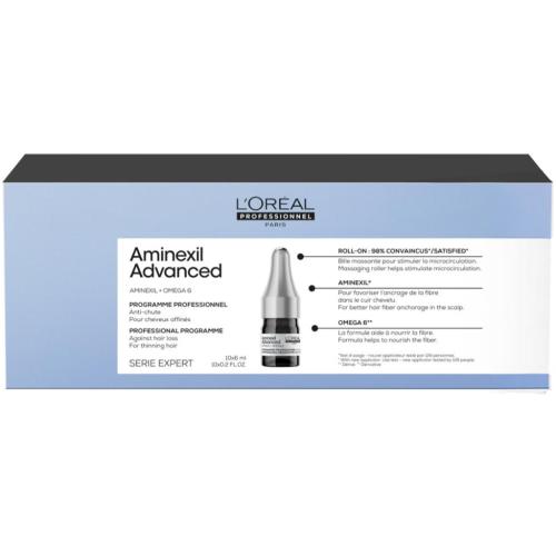 Лореаль Профессионель Программа Aminexil Advanced от выпадения волос, 10 ампул х 6 мл (L'Oreal Professionnel, Уход за волосами, Scalp Care), фото-2