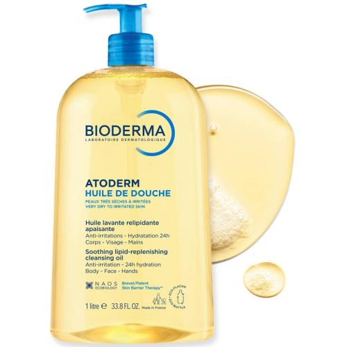 Биодерма Масло для душа для всей семьи, 1000 мл (Bioderma, Atoderm), фото-3