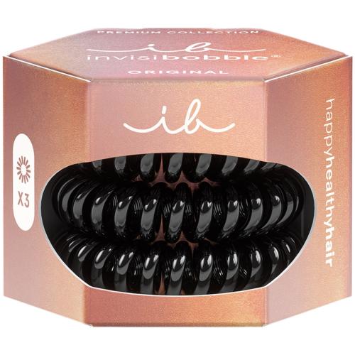 Инвизибабл Резинка-браслет для всех типов волос Premium True Black, 3 шт (Invisibobble, Original), фото-3