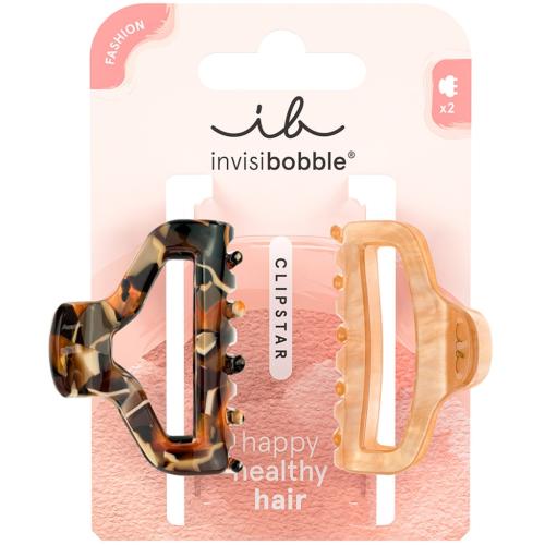 Инвизибабл Заколка-крабик для всех типов волос Golden Roar, 2 шт х размер М (Invisibobble, Clipstar)