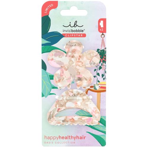 Инвизибабл Заколка-крабик для всех типов волос Oasis Refreshed Bloom, 2 шт х размер M (Invisibobble, Clipstar)