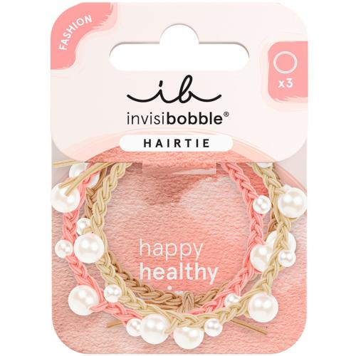 Инвизибабл Эластичная резинка для всех типов волос Princess Pearl, 3 шт (Invisibobble, Hair Tie)