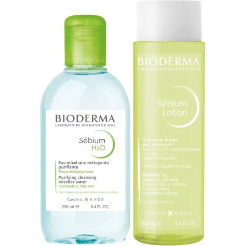 Биодерма Программа Sebium очищение: мицеллярная вода 250 мл + лосьон 200 мл (Bioderma, Sebium), фото-3