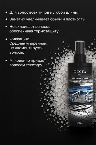 Секта Текстурирующий солевой спрей для волос, 200 мл (Sekta, Sculpt), фото-3