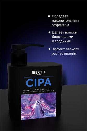 Секта Набор средств для нейтрализации теплых оттенков CIPA: шампунь 500 мл + кондиционер 500 мл (Sekta, Assist), фото-5