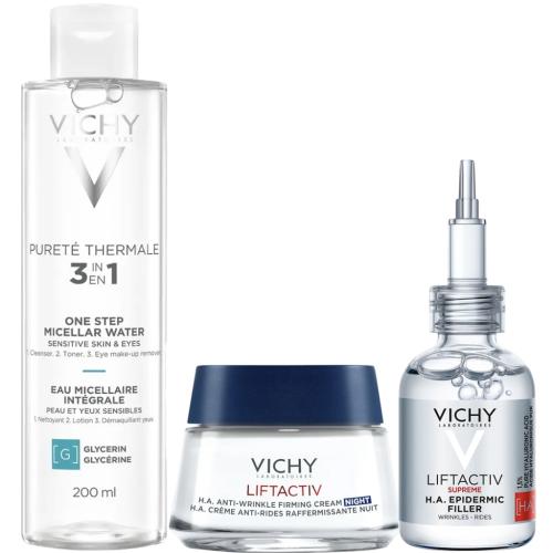 Виши Программа Liftactiv Supreme комплексный уход: мицеллярная вода 200 мл + крем ночь 50 мл + сыворотка 30 мл (Vichy, Liftactiv), фото-3