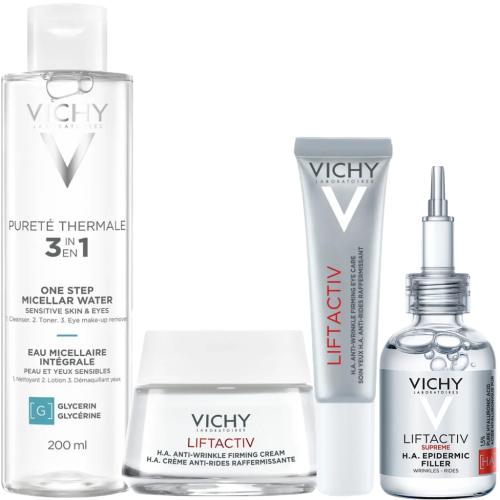 Виши Программа Liftactiv Supreme комплексный уход: мицеллярная вода 200 мл + крем для сухой кожи 50 мл + крем для век 15 мл + сыворотка 30 мл (Vichy, Liftactiv), фото-3