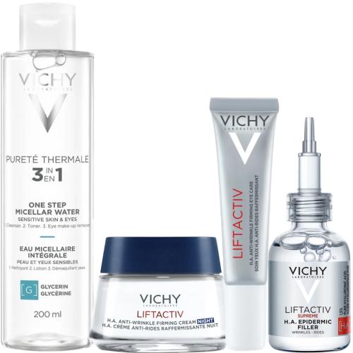 Виши Программа Liftactiv Supreme комплексный уход: мицеллярная вода 200 мл + крем ночь 50 мл + крем для век 15 мл + сыворотка 30 мл (Vichy, Liftactiv), фото-3