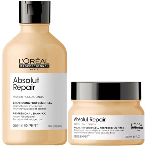 Лореаль Профессионель Программа Absolut Repair базовый уход: шампунь 300 мл + маска 250 мл (L'Oreal Professionnel, Уход за волосами, Absolut Repair), фото-3