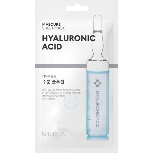 Миша Тканевая увлажняющая маска для лица Mascure Hydra с гиалуроновой кислотой, 28 мл (Missha, Маски, Mascure Solution Sheet Mask)