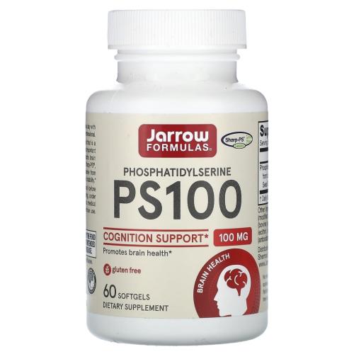 Джарроу Фосфатидилсерин PS100 100 мг, 60 капсул (Jarrow, Здоровье мозга)