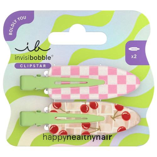 Инвизибабл Заколка для волос Cherry Topping, 2 шт (Invisibobble, Clipstar)