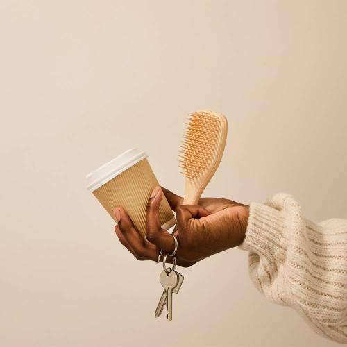 Тангл Тизер Расческа для прямых и волнистых волос Mini Oat Cream (Tangle Teezer, The Ultimate Detangler), фото-2