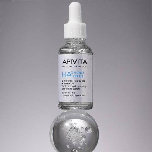 Апивита Увлажняющая восстанавливающая сыворотка для лица HA5 Honey Repair, 30 мл (Apivita, Bee Tech), фото-2