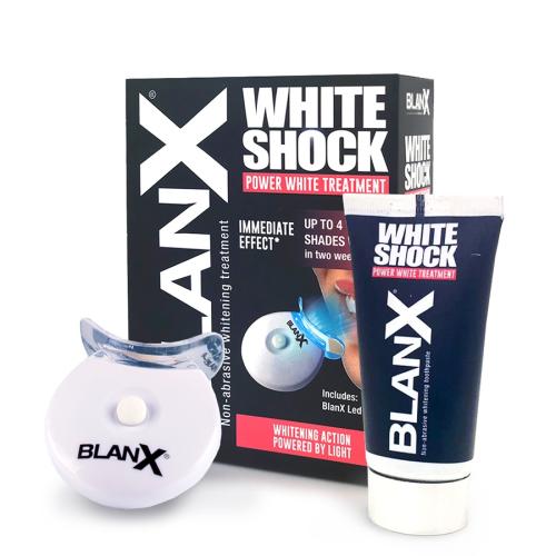Бланкс Зубная паста Отбеливающий уход + световой активатор White Shock Treatment + Led Bite, 50 мл (Blanx, Специальный уход Blanx)