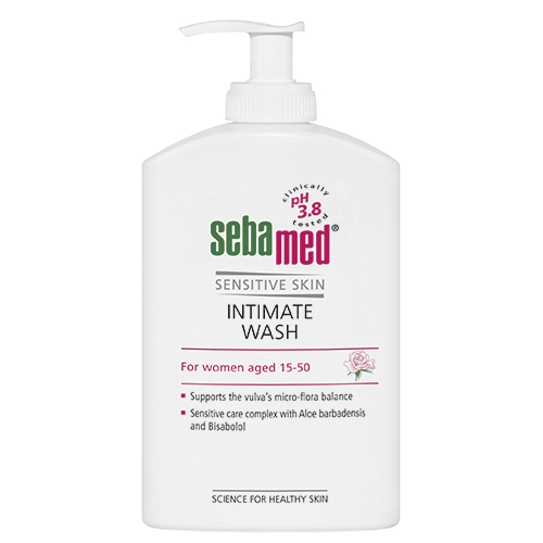 Гель для интимной гигиены с помпой для женщин 15-50 лет Intimate Wash, 200 мл  (Sensitive Skin)