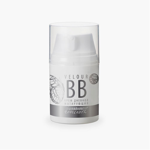 Крем дневной матирующий Velour BB, SPF15, 50 мл (Home Work)