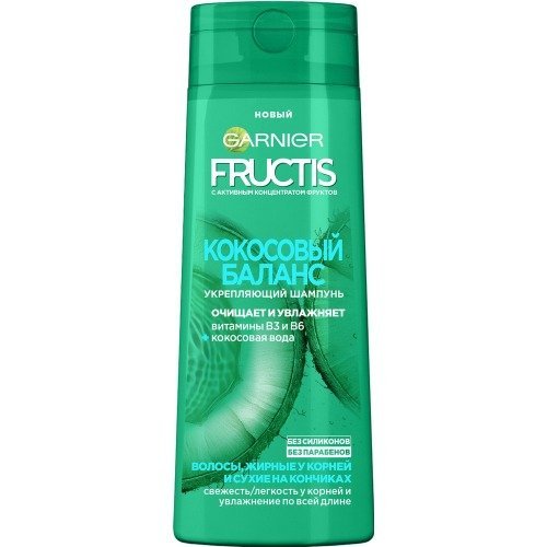 Гарньер Шампунь Кокосовый баланс 400 мл (Garnier, Fructis)