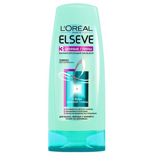 Лореаль Бальзам для волос Elseve 3 Ценные глины, 200 мл (L'Oreal Paris, Elseve)