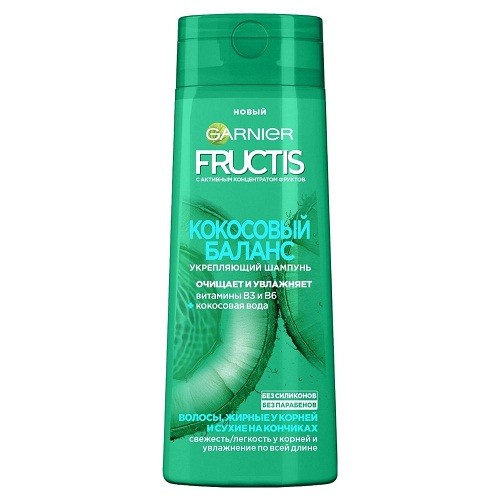 Гарньер Шампунь Кокосовый баланс 250 мл (Garnier, Fructis)