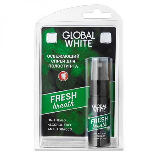 Глобал Уайт Освежающий спрей для полости рта «Свежее дыхание», 15 мл (Global White, ), фото-5