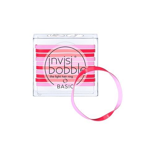 Инвизибабл Резинка для волос invisibobble BASIC Jelly Twist красно-розовый (Invisibobble, Basic)
