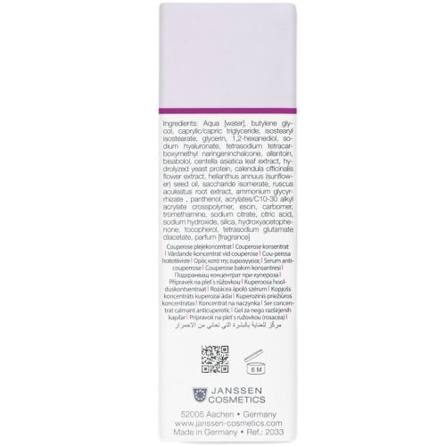 Янсен Косметикс Активный концентрат для чувствительной кожи, склонной к покраснению и куперозу Daily Couperose Serum, 30 мл (Janssen Cosmetics, Sensitive skin), фото-4