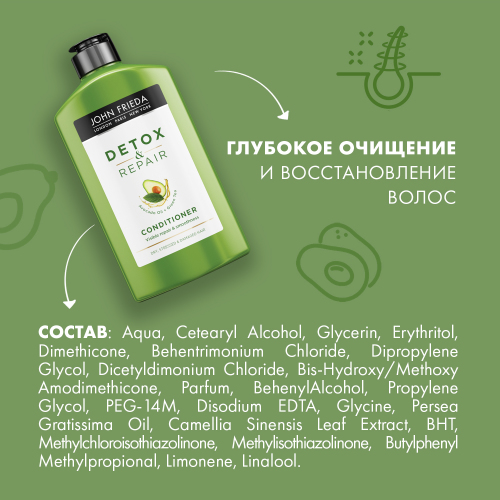 Кондиционер для восстановления и гладкости волос, 250 мл (Detox & Repair), фото-9