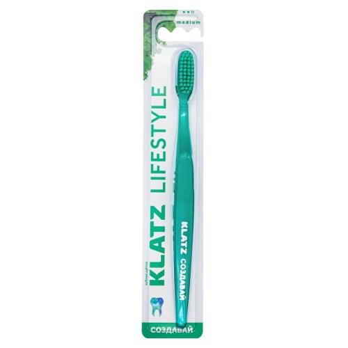 Клатц Щетка зубная для взрослых средняя, цвет зеленый, 1 шт (Klatz, Lifestyle)