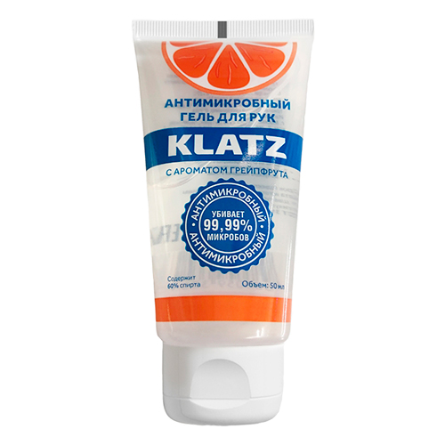 Клатц Антимикробный гель для рук с ароматом грейпфрута, 50 мл (Klatz, Antimicrobial)