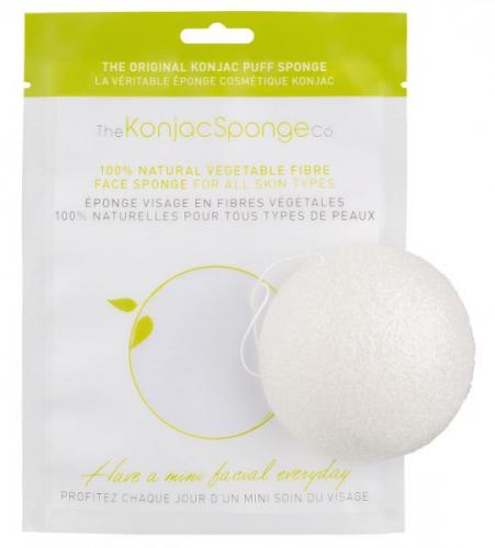 Конняку - Спонж для умывания Facial Puff Konjac Sponge Pure White ()