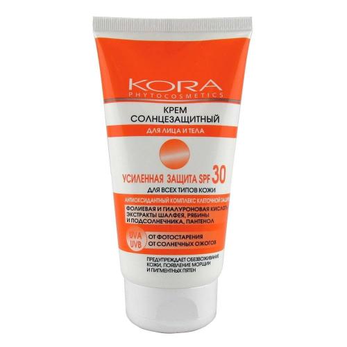 Крем солнцезащитный SPF 30 для лица и тела, 150 мл (Кора, Солнце)