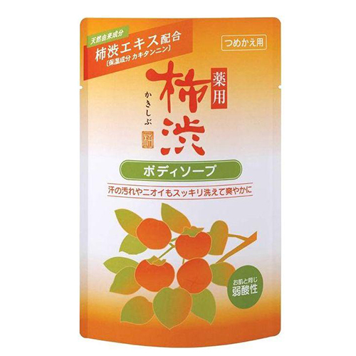 Жидкое мыло для тела антибактериальное хурма и гиалуроновая кислота Kakishibu Body Soap сменный блок, 350 мл (Жидкое мыло для тела)