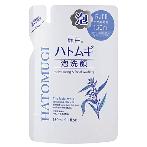 Кумано Косметикс Пенка для умывания Hatomugi Urarashiro Cleansing and Facial Washing Foam сменная упаковка, 150 мл (Kumano Cosmetics, Косметика для умывания)