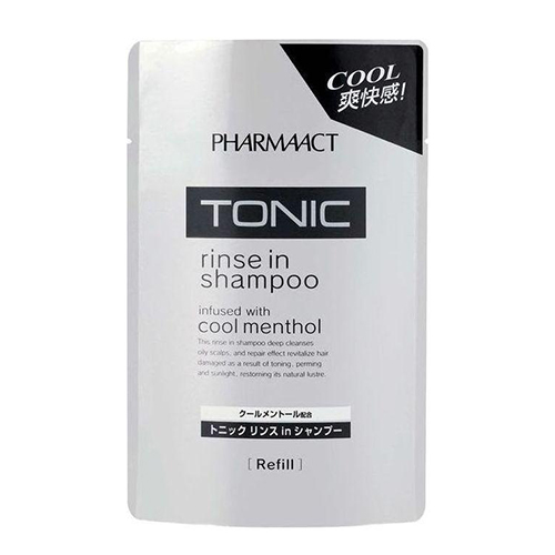 Кумано Косметикс Тонизирующий шампунь 2 в 1 для мужчин Pharmaact Tonic Rinse in Shampoo сменный блок, 400 мл (Kumano Cosmetics, Шампуни для волос)