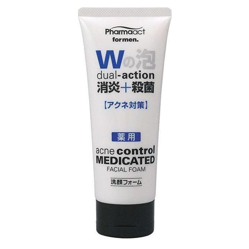 Пенка для умывания с антибактериальным действием для мужчин Pharmaact Dual-Action Acne Control Medicated Facial Foam, 130 г (Косметика для умывания)