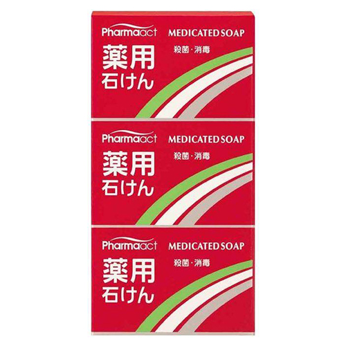 Мыло с триклозаном антибактериальное Pharmaact Medicated Soap, 100 г *3 шт. (Твердое мыло)