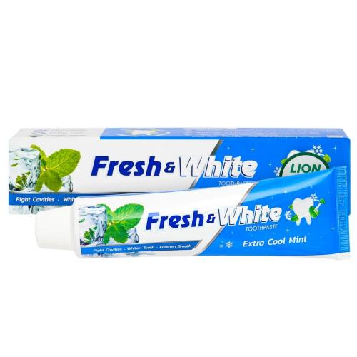 Лион Тайланд Отбеливающая зубная паста &quot;Суперпрохладная мята&quot;, 160 г (Lion Thailand, Fresh & White)