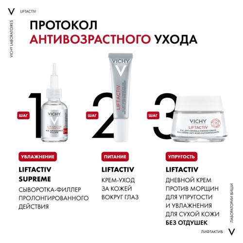 Виши Антивозрастной крем-уход для кожи вокруг глаз Supreme, 15 мл (Vichy, Liftactiv), фото-9