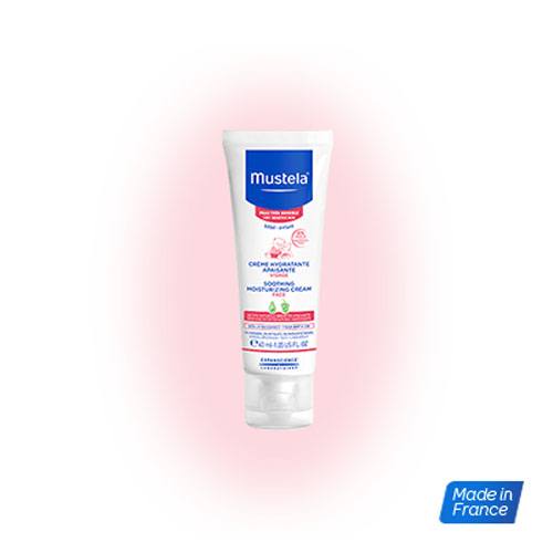 Мустела Бебе Увлажняющий успокаивающий крем для лица, 40 мл (Mustela, Very Sensitive Skin)