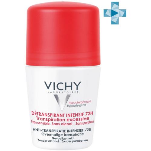 Виши Шариковый дезодорант анти-стресс от избыточного потоотделения 72 часа, 50 мл (Vichy, Deodorant)