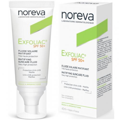 Норева Матирующая солнцезащитная эмульсия SPF 50+, 40 мл (Noreva, Exfoliac), фото-2