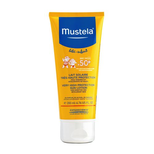 Мустела Бебе Солнцезащитное молочко SPF 50+, 200 мл (Mustela, Sun)