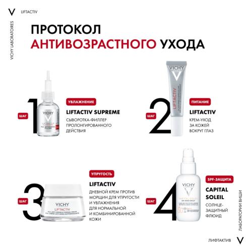 Виши Супрем антивозрастной крем против морщин для упругости для нормальной и комбинированной кожи, 50 мл (Vichy, Liftactiv), фото-11