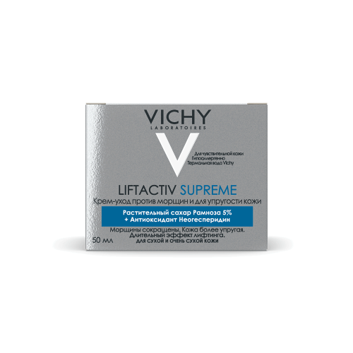 Виши Антивозрастной крем против морщин Supreme для упругости для сухой кожи, 50 мл (Vichy, Liftactiv), фото-3