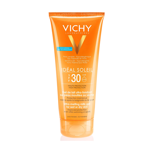 Виши Тающая эмульсия  с технологией нанесения на влажную кожу SPF30, 200 мл (Vichy, Ideal Soleil)